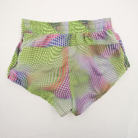 Fabletics Shorts Green Pink Multicolor Mid Rise Running Zipper Pocket XS NWT - Picture 14 of 14